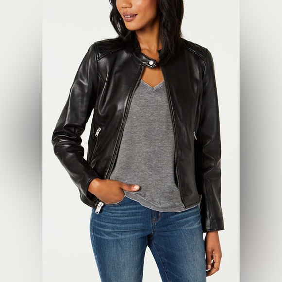 Marc New York Jackets & Blazers - MARC NEW YORK LEATHER MOTO JACKET LARGE BNWT